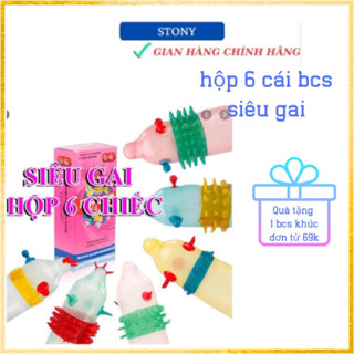 Bao cao su Bi râu gai gân Runbo Hộp 6 chiếc Tăng khoái cảm Kéo dài quan hệ  Codomi