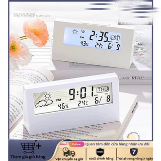 Đồng hồ để bàn báo thức hiển thị lịch,thời tiết thông minh