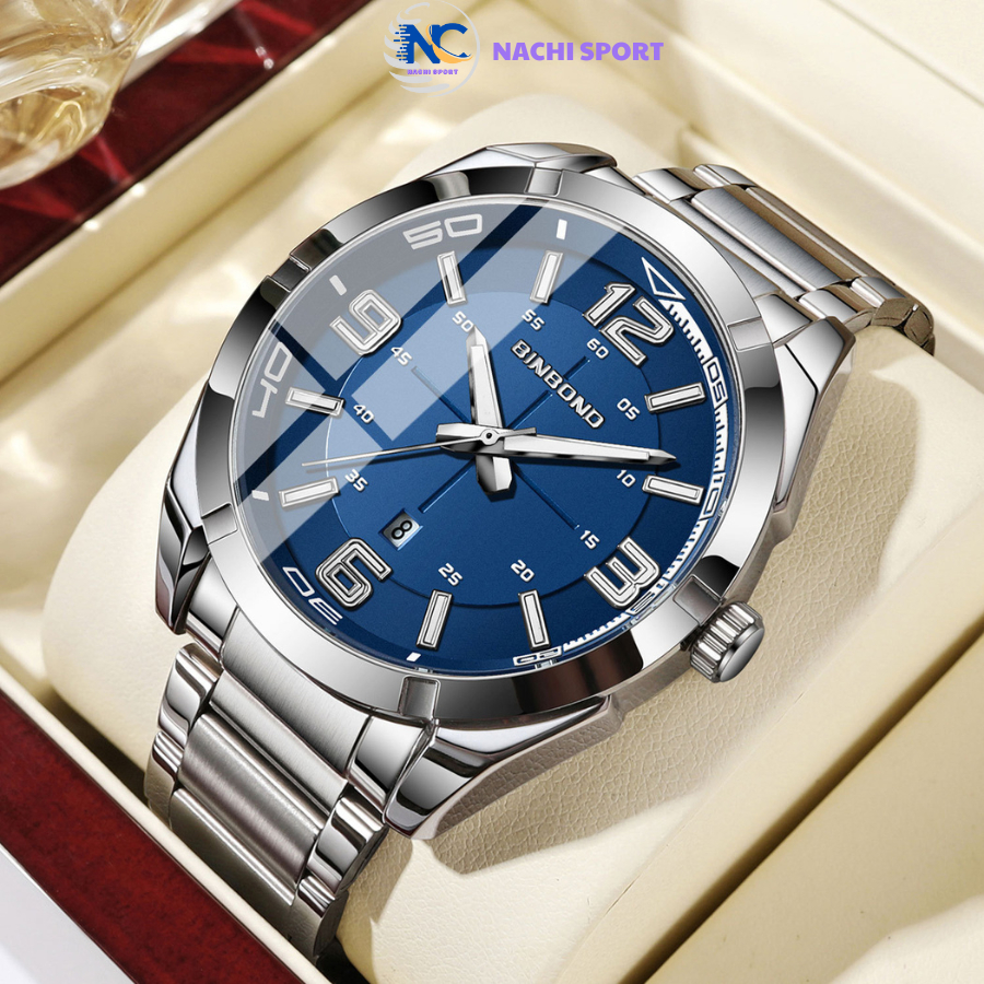 Đồng Hồ Nam BINBOND Quartz Mặt Kính Sapphire Kiểu Dáng Thời Trang Sang Trọng - Đeo Tay, Watch