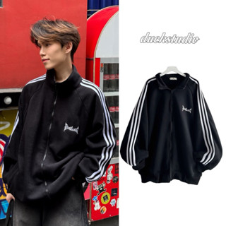 Áo khoác dây kéo Hoodiezip 3 sọc thể thao Duck Studio