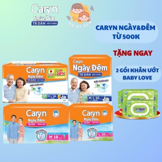Bỉm/Tã quần/tã dán người già Caryn Ngày và Đêm, mẹ sau sinh ML10 /ML18+2 /M18 /L18 /M10 /L10 miếng