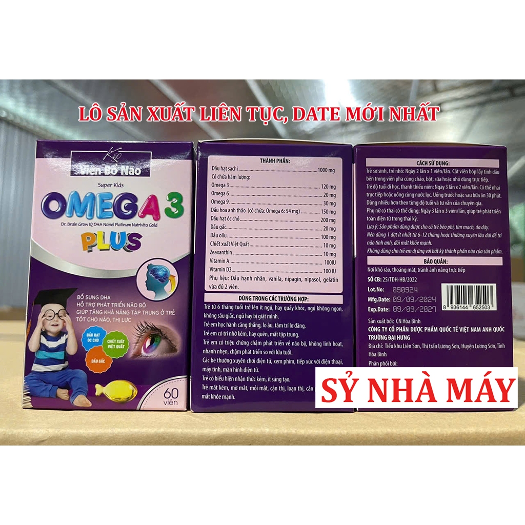 Kẹo bổ não trẻ em hình cá omega 3 bổ sung DHA giúp phát triển não bộ, tập trung học tập