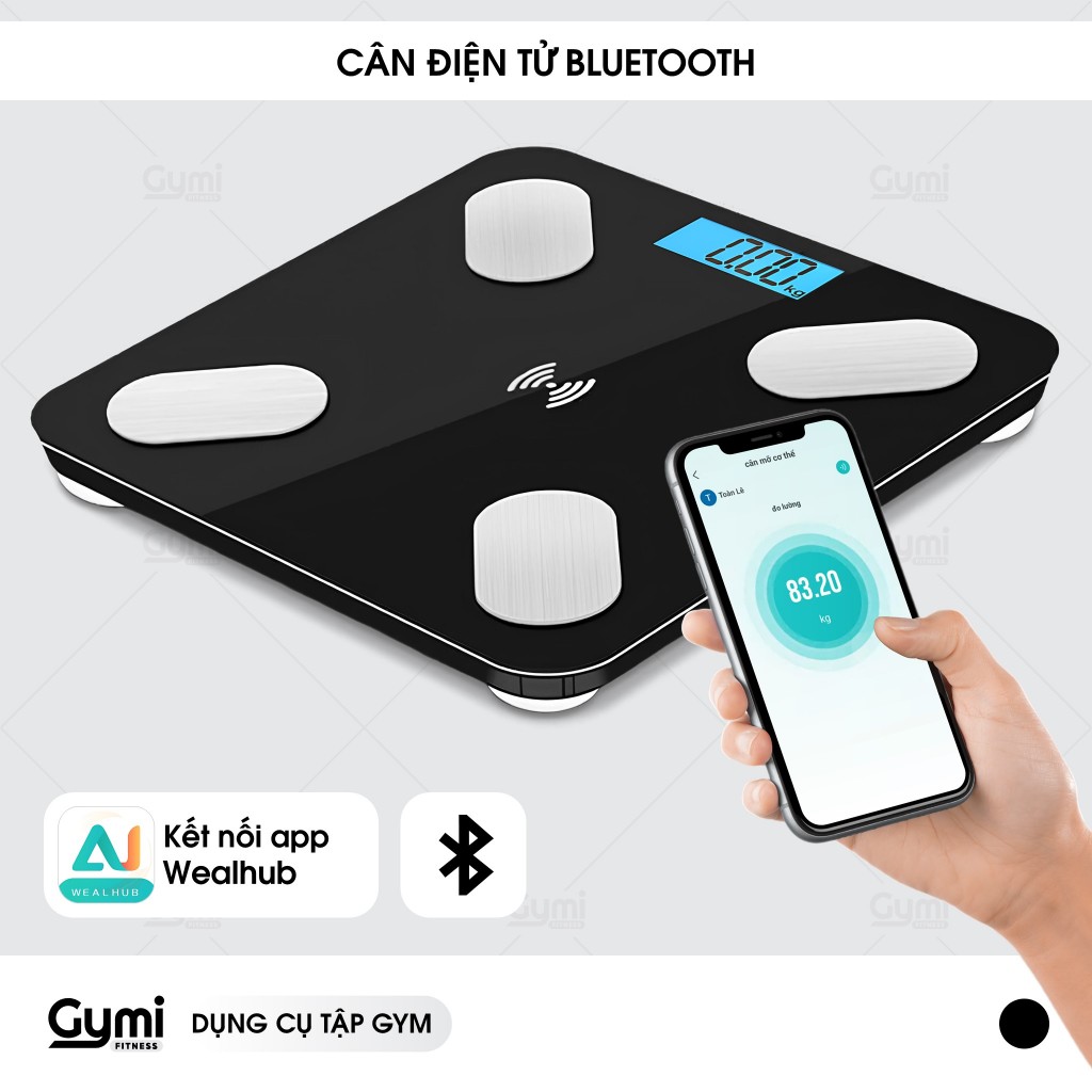Cân Điện Tử Sức Khỏe Thông Minh - Kết Nối Bluetooth, Tặng Kèm Pin