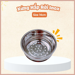 Xửng hấp rời inox size 14cm vừa tất cả các loại nồi size 14cm