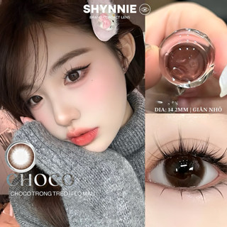 ✨(CẬN TỪ 0-6 ĐỘ) - 1 cặp lens mắt KÍNH ÁP TRÒNG màu CHOCO 14.2mm tự nhiên trong veo giãn nhỏ - SHYNNIE CONTACT LENS