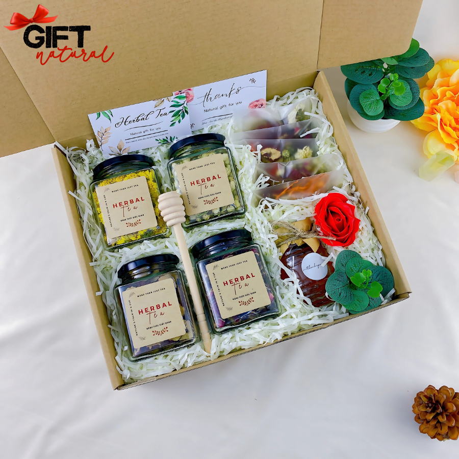 Set Quà Tặng Trà Hoa Thảo Mộc NATURAL GIFT – Quà  Cho Mẹ, Thầy Cô, Bạn Bè Dịp Sinh Nhật
