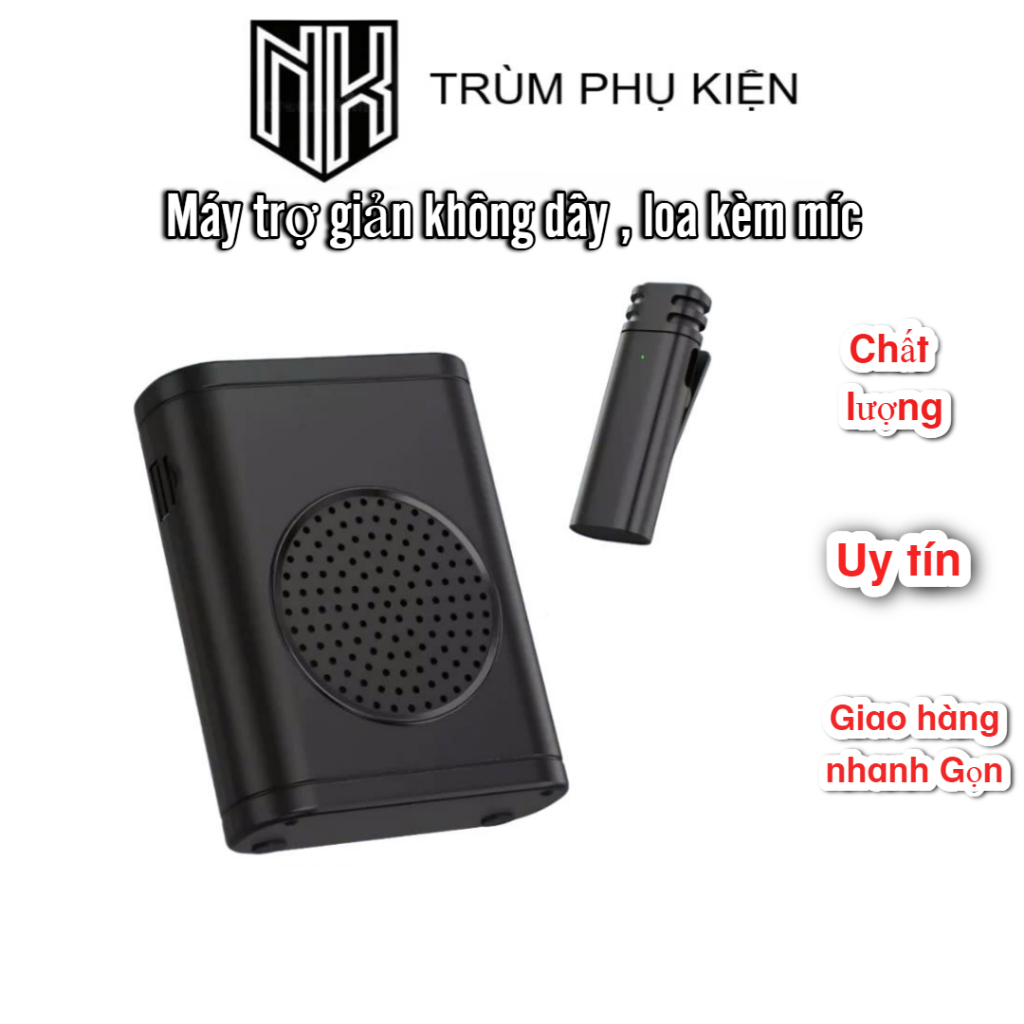 MÁY TRỢ GIẢNG KHÔNG DÂY , LOA KÈM MIC CÀI ÁO NHỎ GỌN CÓ BLUETOOTH DẠY HỌC ICHECO T57, NGỌC KHÁNH