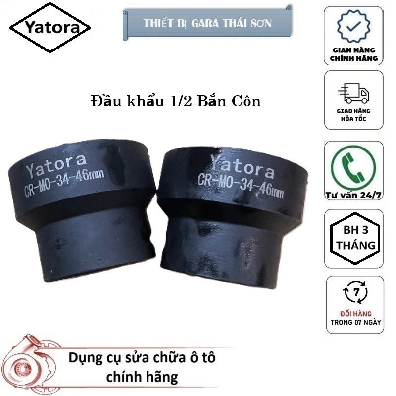 Khẩu 1/2 inch 34-46 Yatora thép CR-MO