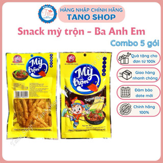   Xả kho  Combo 5 gói  Snack mỳ trộn Ba Anh Em | Ăn vặt ngon rẻ Tano 