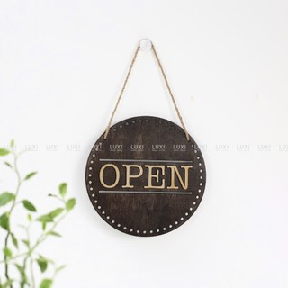 [ HÀNG SALE ] BẢNG OPEN/ CLOSED HÌNH TRÒN DÁN CHỮ NỔI - LUXI DECOR