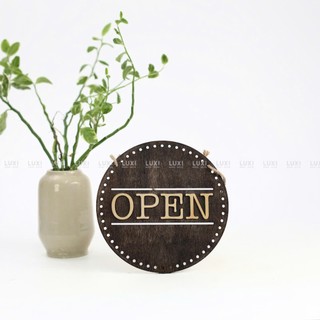 [ HÀNG SALE ] BẢNG OPEN/ CLOSED HÌNH TRÒN DÁN CHỮ NỔI - LUXI DECOR