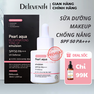 Sữa dưỡng MakeUp chống nắng Deleventh 4in1, Toneup giúp dưỡng trắng, cấp ẩm, se khít lỗ chân lông và trẻ hóa làn da