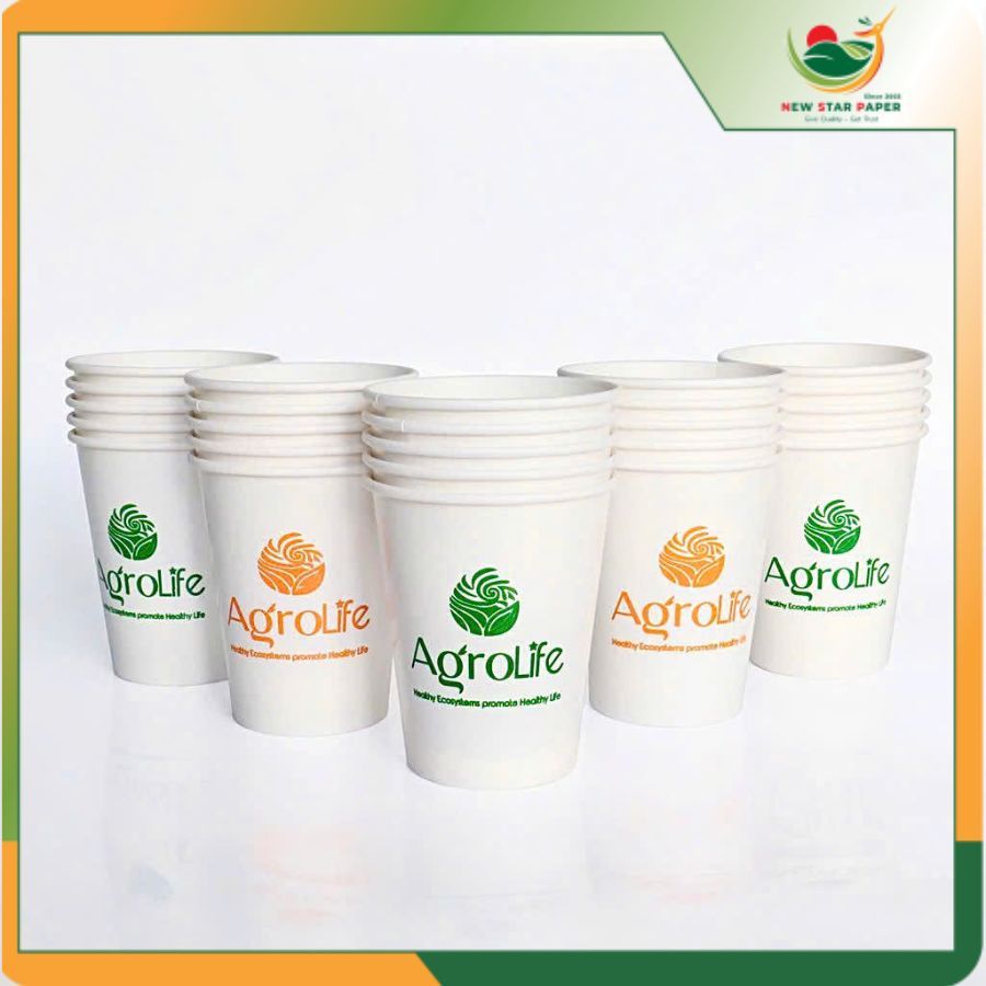 Ly giấy 12oz~354ml - Lốc 50 ly giấy có in lụa
