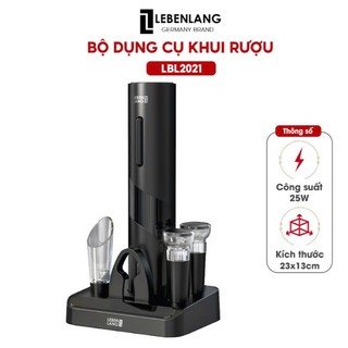  Máy khui rượu vang Lebenlang LBL2021 dụng cụ khui rượu bằng điện mở nút nhanh chóng dễ dàng. Hàng chính hãng 