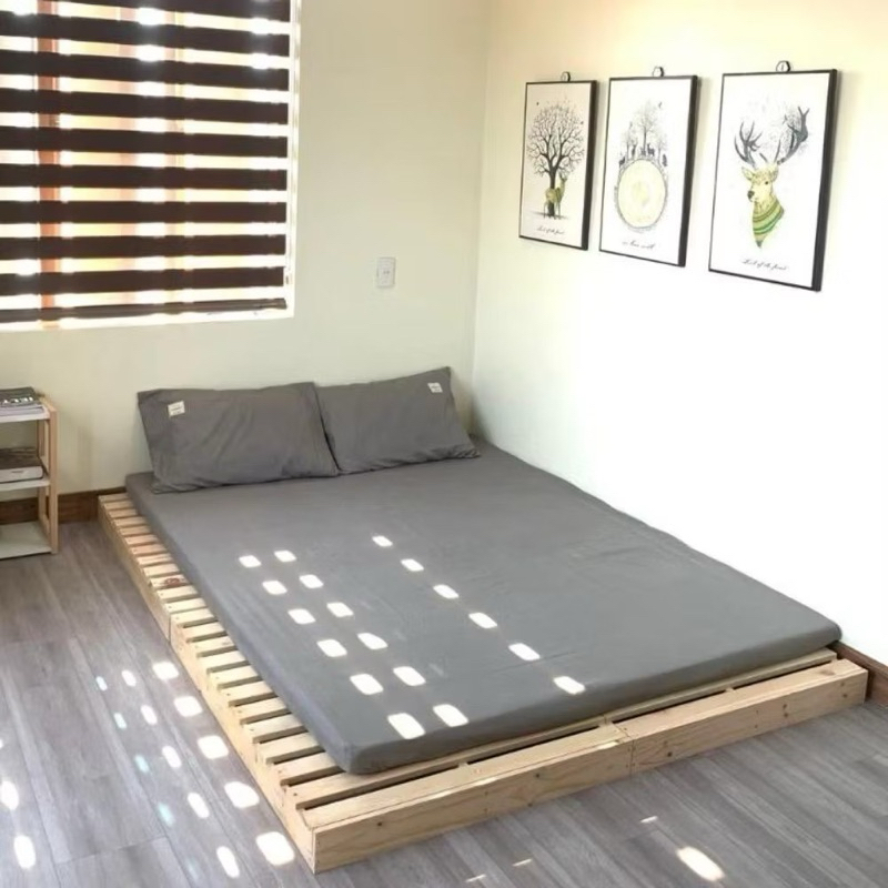 [Giao Hoả Tốc] Giường Ngủ Pallet Hộp Gỗ Thông Nhập Khẩu Chống Mốc gấp gọn nhiều kích thước Cao 10cm.
