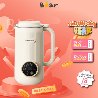 Máy làm sữa hạt mini 0.6L Bear DJJ-D06X3(SB-SH06C), 600W, 6 Chức năng nấu, Lưỡi dao inox,BH 18 Tháng