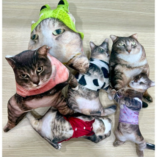 Mèo nhồi bông size mini (làm móc khoá, đồ trang trí, đồ chơi cho mèo)