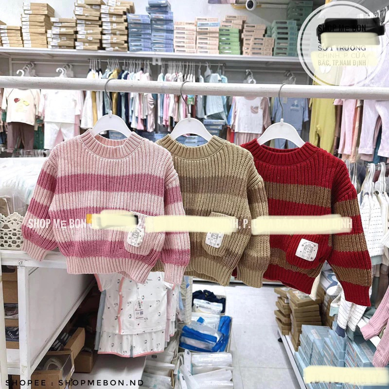 Áo len Lullaby cổ tròn dày ấm (9-12M đến 5Y)