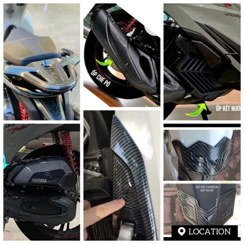 [MiễnShip] Ốp SH 2020-2025 nhúng carbon (125i, 150i, 160i)