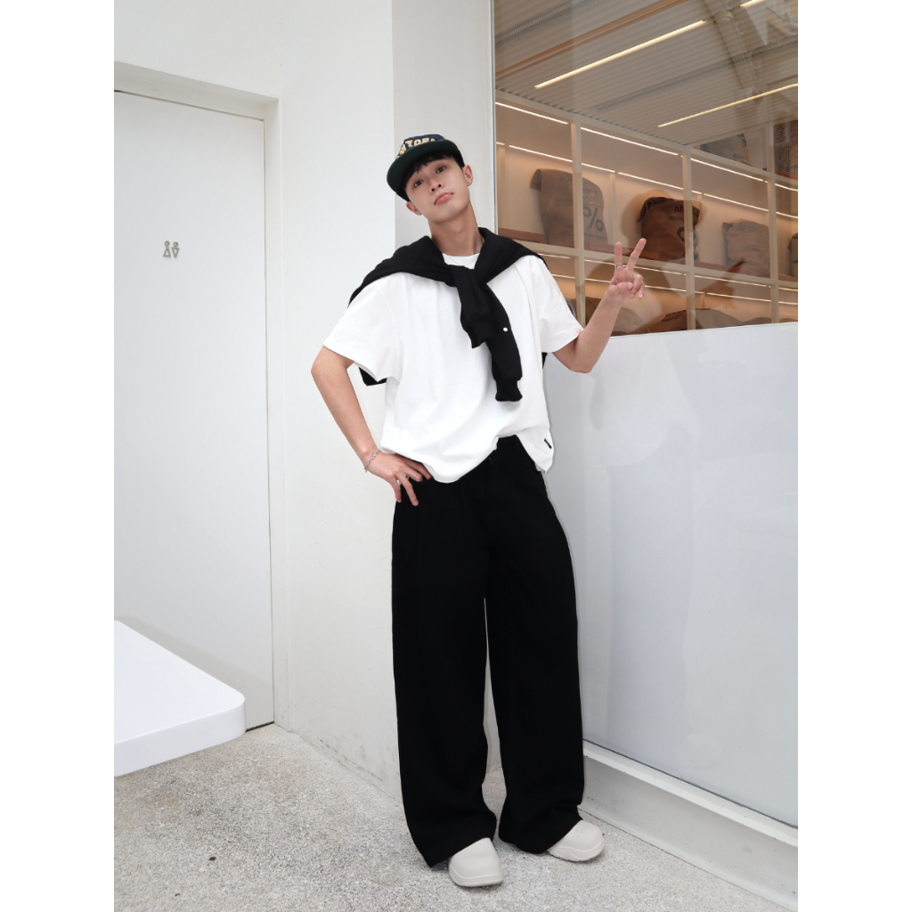 Quần Jean Đen Form Suông Rộng GODMOTHER Quần Jean Cạp Trễ Ống Suông Nam Nữ Unisex Thoải Mái | BigBuy360 - bigbuy360.vn