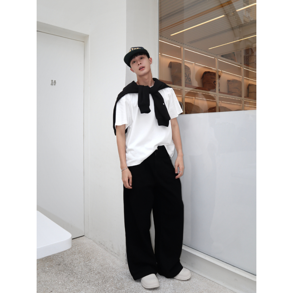 Quần Jean Đen Form Suông Rộng GODMOTHER Quần Jean Cạp Trễ Ống Suông Nam Nữ Unisex Thoải Mái | BigBuy360 - bigbuy360.vn