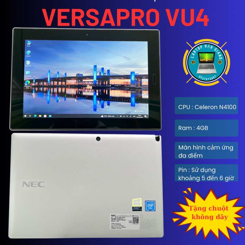 NEC VersaPro VU4 Laptop máy tính bảng 2 in 1 pin dùng lâu