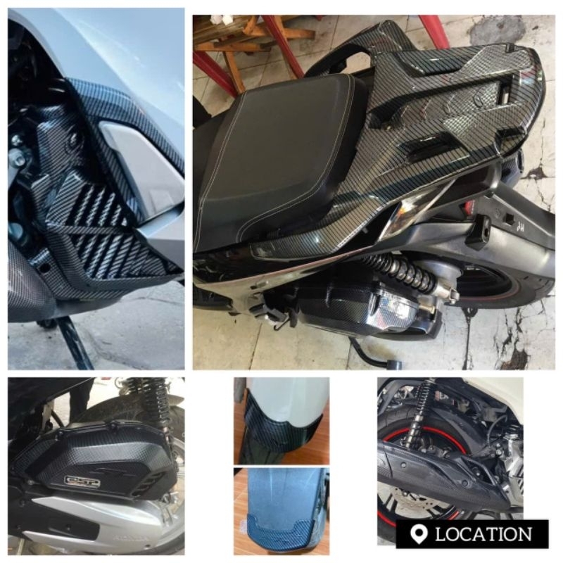 ỐP SH 2017-2018-2019 carbon, che két nước sh 19, ốp pô sh 17, ốp pô e sh 19, ốp cảng sau sh 2019, đu