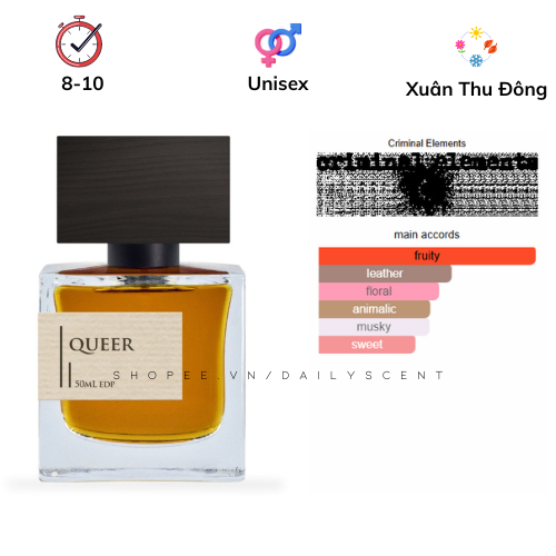 10ml Criminal Elements Queer|Nước hoa Unisex| Nước hoa da thuộc| Nước hoa niche| Dailyscent