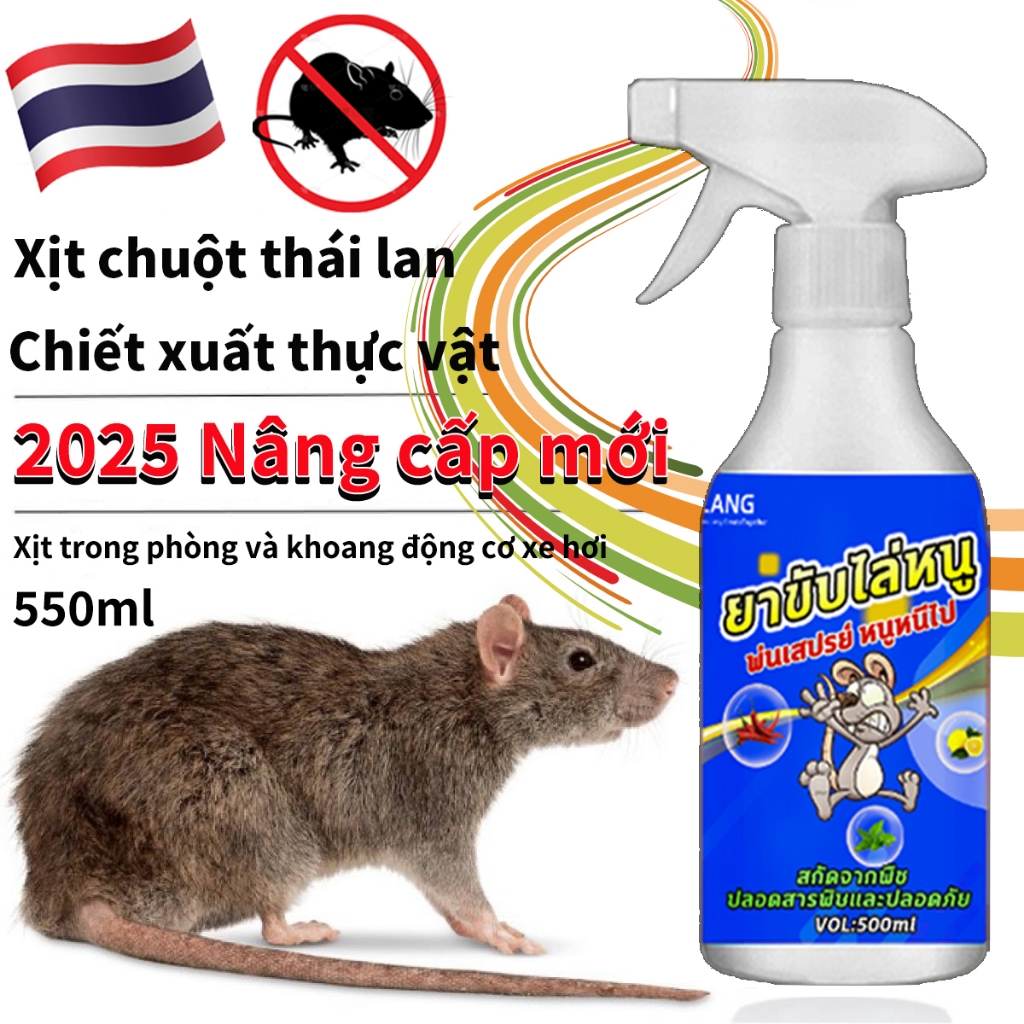 👍🏻Nâng cấp mới】xịt chuột thái lan chai xịt đuổi chuột Thuốc Xịt Chuột dùng cho xe ôtô và dùng trong nhà-100% tự nhiên