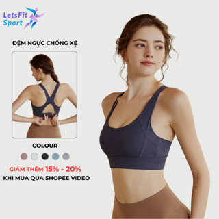 Áo Tập Gym Yoga Nữ Có Mút Ngực Chống Xệ LETSFIT SPORT L01AB2 Áo Bra Thể Thao Có Móc Điều Chỉnh