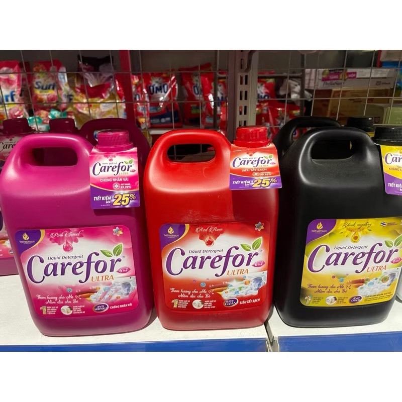 Nước giặt carefor can 5 lít, túi 3,6 lít , nước giặt thái lan hương nước hoa