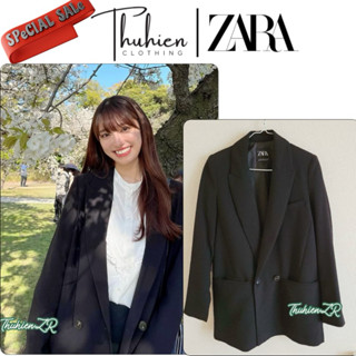   Chính hãng size S Áo blazer ZARA 1255 709 800  màu đen hai cúc có chiết eo kèm ảnh thật  