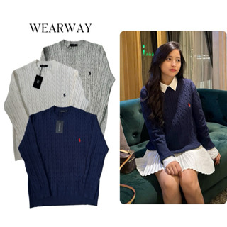 ( Mở Bán ) Áo Len Cổ Tròn Vặn Thừng Thêu Ngựa By Wearway Chất Len Lông Thỏ Loại 1 Nam Nữ Menswear