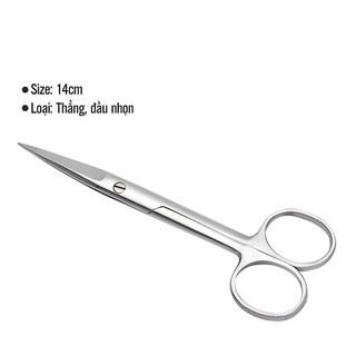 Kéo y tế Inox Thẳng nhọn 2 đầu [Các Cỡ]