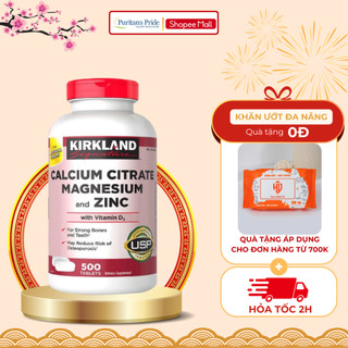 Viên uống chắc xương Kirkland Signature Calcium Citrate Magnesium And Zinc 500mg 500 viên cải thiện vấn đề xương khớp