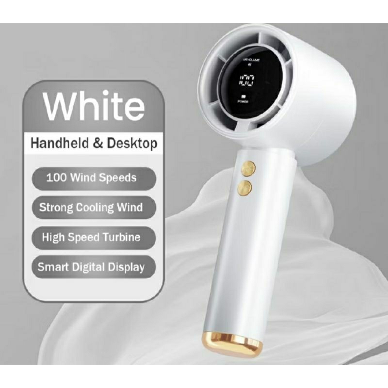 Quạt Cầm Tay Mini PLSHARK 100 Mức Độ Gió Sử Dụng Động Cơ Turbo