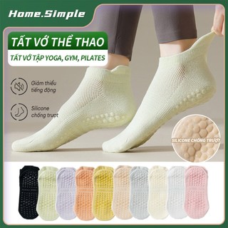 Vớ ngắn thể thao thời trang mới chống trượt tập yoga tập pilates có hạt Silicon thể hình trong nhà