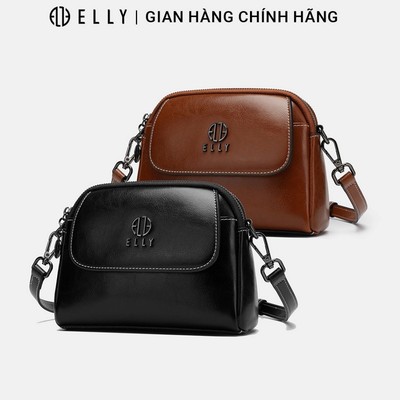 Túi xách nữ da thật ELLY ET187 túi đeo vai đeo chéo cao cấp chính hãng