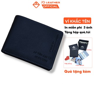 Ví Nam Khắc Tên Theo Yêu Cầu Da Bò Sáp Cao Cấp PQ Leather PV22 In Ảnh Tặng Kèm Túi Hộp Thiệp Làm Quà Tặng - BH 12 tháng