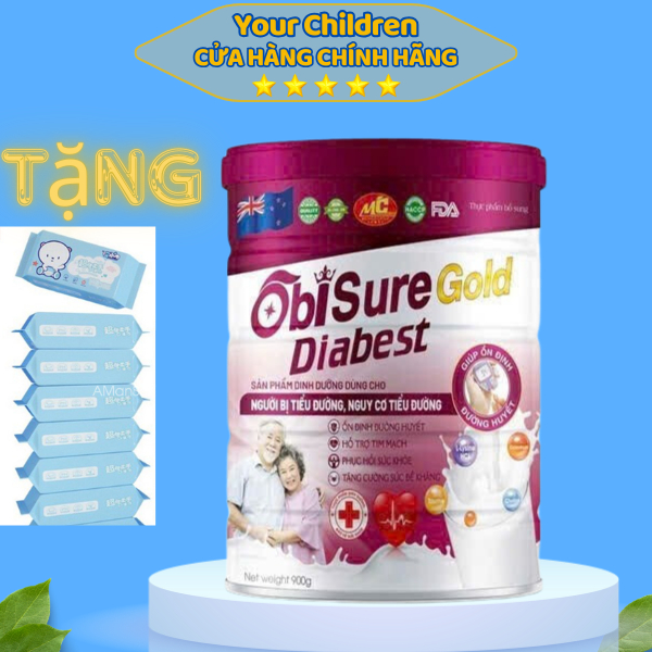 Sữa Bột OBISURE GOLD DIABEST - Sữa Dinh Dưỡng Cho Người Tiểu Đường, Hỗ Trợ Ổn Định Đường Huyết (900g