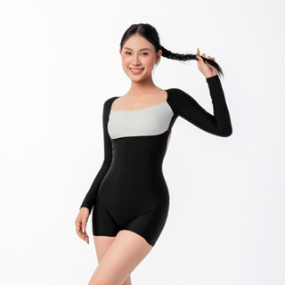 Đồ bơi nữ SOBIE liền thân tay dài, khoét lưng Bodysuit Aura