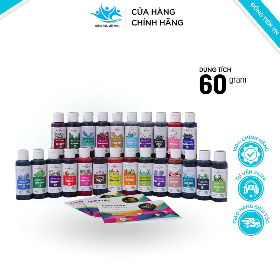 [TỔNG HỢP 60G] Màu siro Unicorn - màu thực phẩm làm bánh- màu nước pha kem
