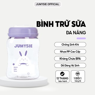 Bình Trữ Sữa Jumysie 180ml/260ml - Cổ Rộng, An Toàn, Nắp Chống Sinh Khí, Bảo Quản Sữa Mẹ