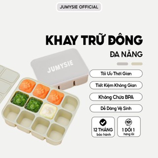 Khay Silicon Trữ Đông Jumysie 4/6/12 Ngăn - Bảo Quản Đồ Ăn Dặm Cho Bé, An Toàn, Tiện Lợi, Dễ Vệ Sinh