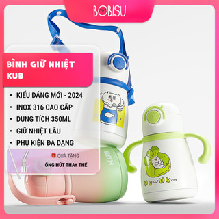  KUB | Bình Giữ Nhiệt Cho Bé 350ml Inox 316 Cao Cấp Phụ Kiện Đa Dạng Mẫu Mới 2024  Tặng Ống Hút Thay Thế  
