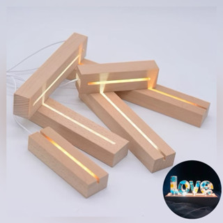 Đế đèn led gỗ trang trí đèn ngủ handmade, DIY kích thước 15cm