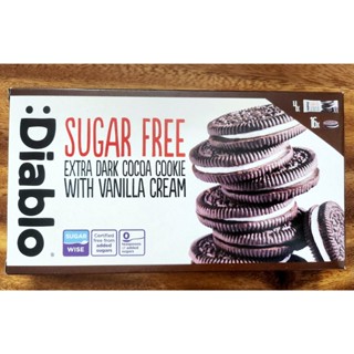 Bánh quy DIABLO không đường vỏ socola kẹp kem vani - Vương Quốc Anh