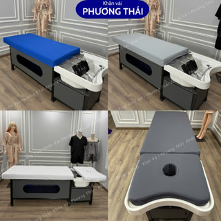 Ga bọc giường gội đầu, ga trải giường gội 2in1, vải thun lạnh, co giãn 4 chiều