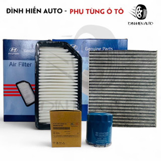 Combo 3 loại lọc Kia Soluto (2019-2024): Lọc gió động cơ + lọc điều hoà + lọc nhớt (1J000/E200/2751)