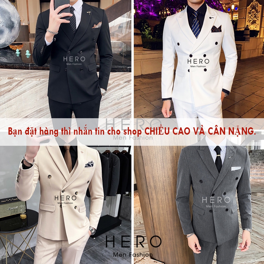 Bộ Vest Nam Hàn Quốc 6 Cúc, Chất Vải Sịn, Fom Đẹp, Quần Có Tăng Chỉnh Vòng Bụng